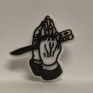 5/$5 Gothic Hand Knives Prayer Croc Shoe Charm Jibbitz